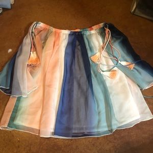 ECRU LAB Chiffon Off Shoulder Top